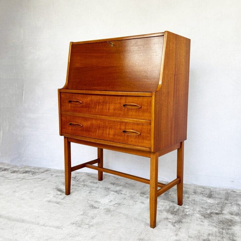 Mid Century Jentique Teak Writing Bureau Desk