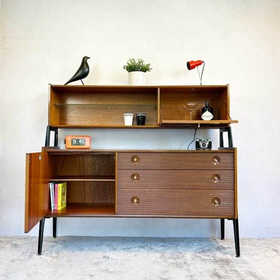 Mid Century Nathan Teak Sideboard / Highboard / Drinks Cabinet