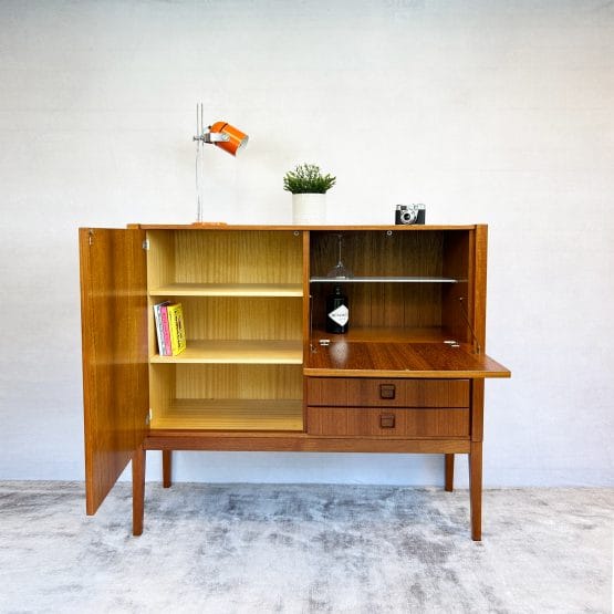 Mid Century Teak Highboard by Marten Franckena for Fristho