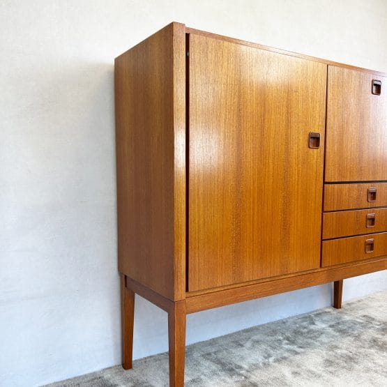 Mid Century Teak Highboard by Marten Franckena for Fristho
