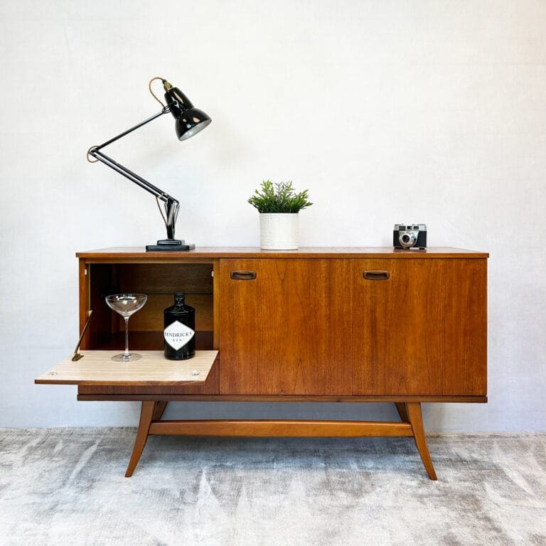 Mid Century Teak Sideboard with Concertina Doors