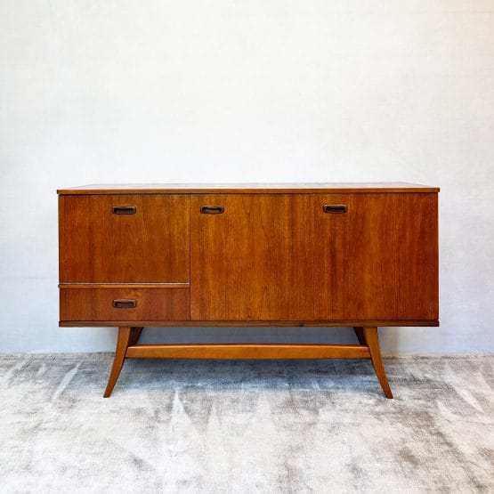 Mid Century Teak Sideboard with Concertina Doors