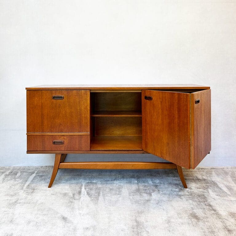 Mid Century Teak Sideboard with Concertina Doors