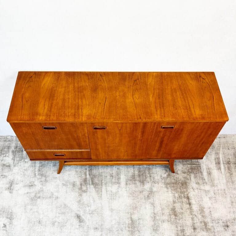 Mid Century Teak Sideboard with Concertina Doors