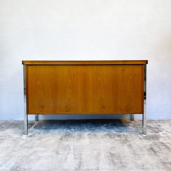 Mid Century Teak Sliding Door Cabinet / Sideboard