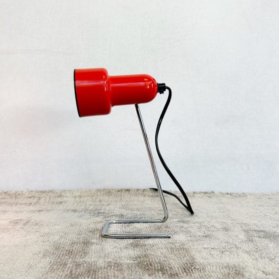 Vintage Mid Century Red Habitat Spotlight Desk Lamp