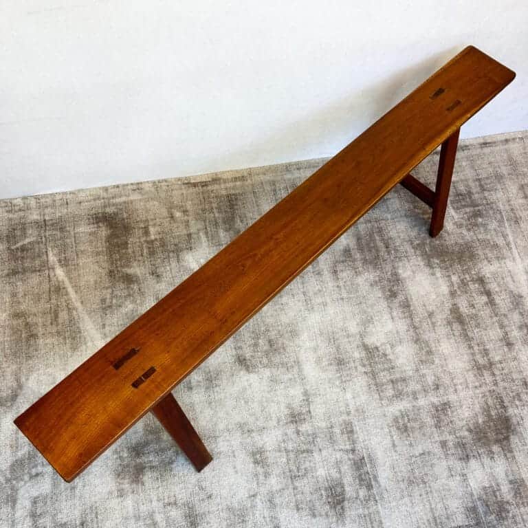 Vintage Oak Trestle Bench