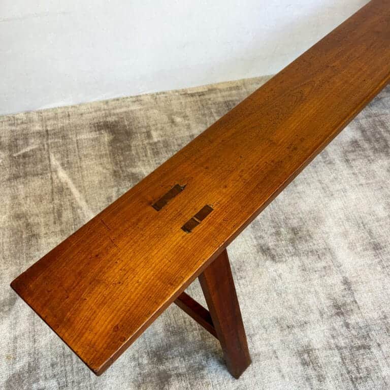 Vintage Oak Trestle Bench