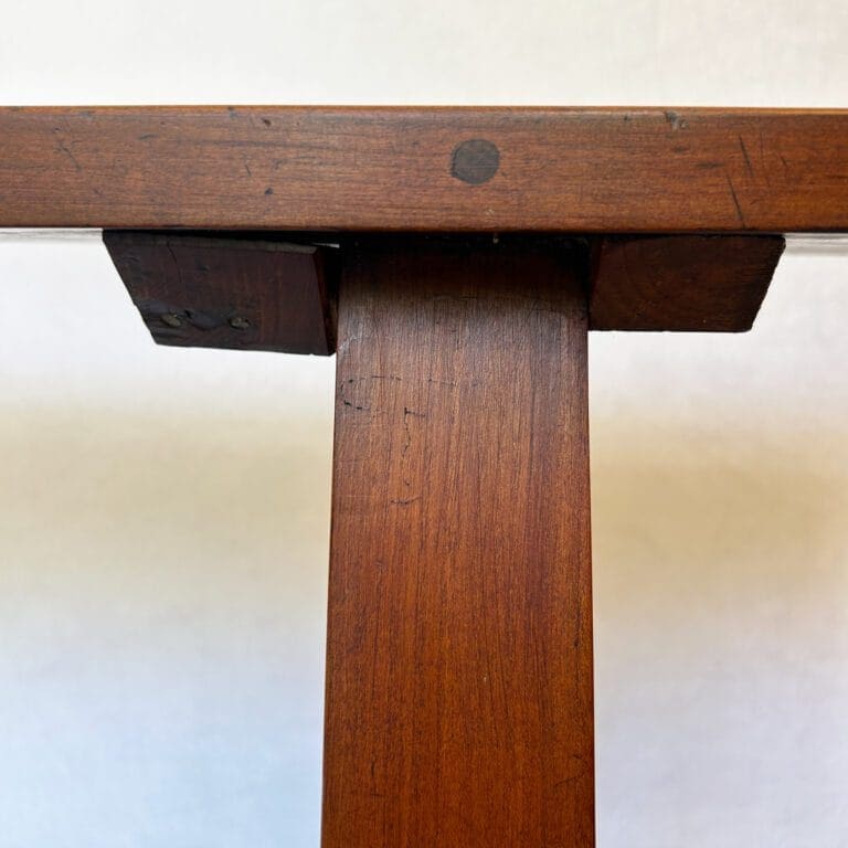 Vintage Oak Trestle Bench