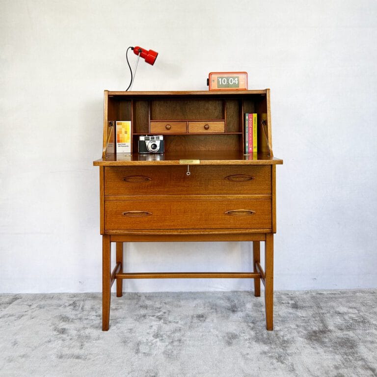 Mid Century Jentique Teak Writing Bureau Desk