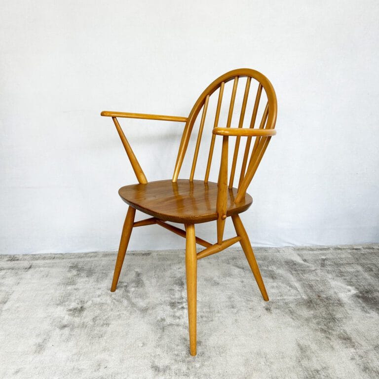 Pair of Vintage Ercol Windsor Carver Chairs - Model 370A