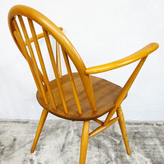 Pair of Vintage Ercol Windsor Carver Chairs - Model 370A