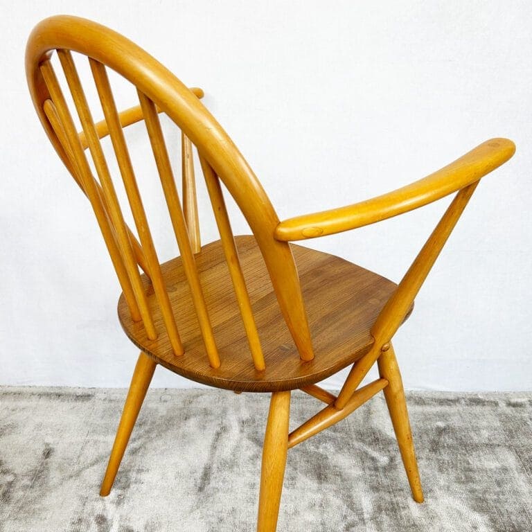 Pair of Vintage Ercol Windsor Carver Chairs - Model 370A