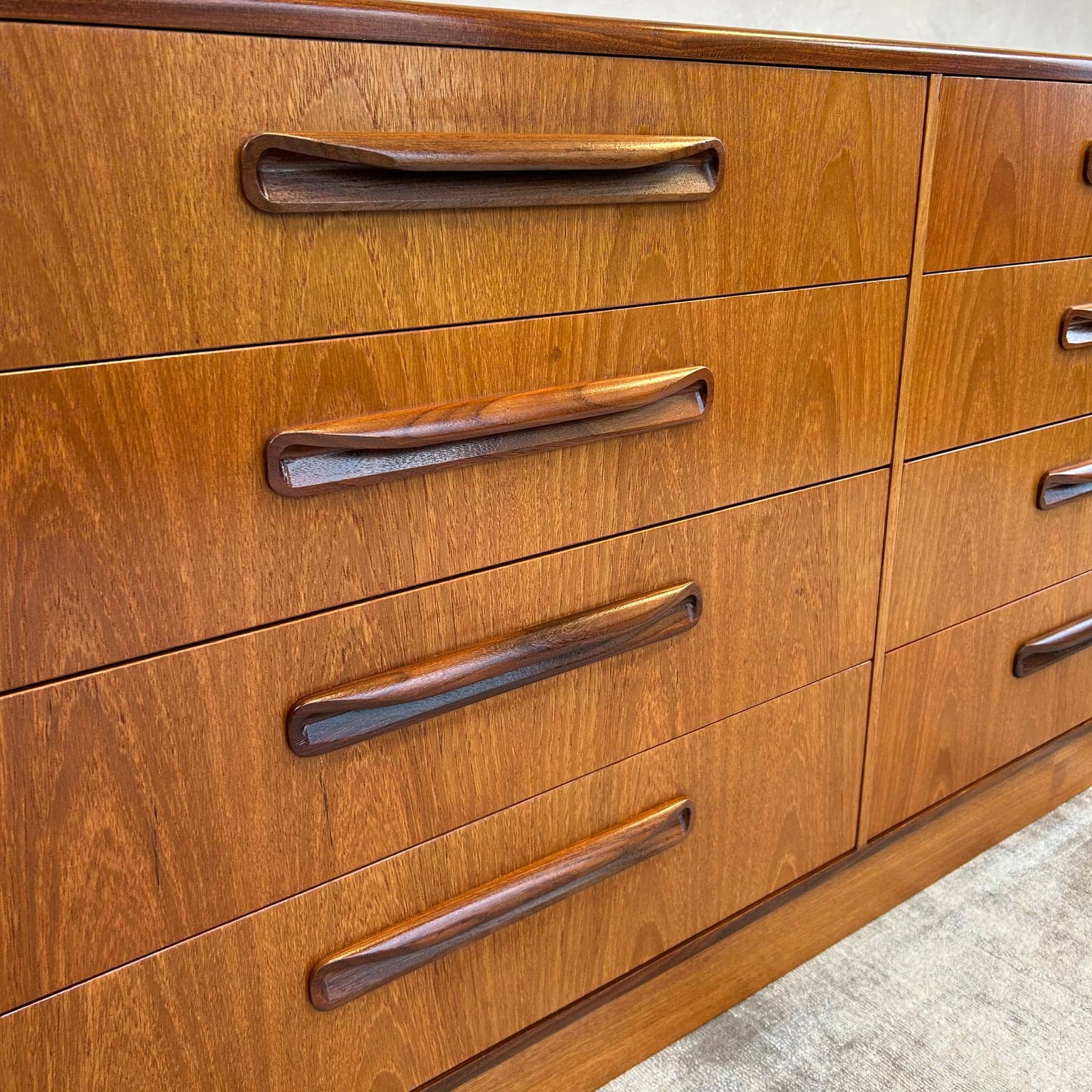 Mid Century G-Plan Fresco Double Bank of Drawers