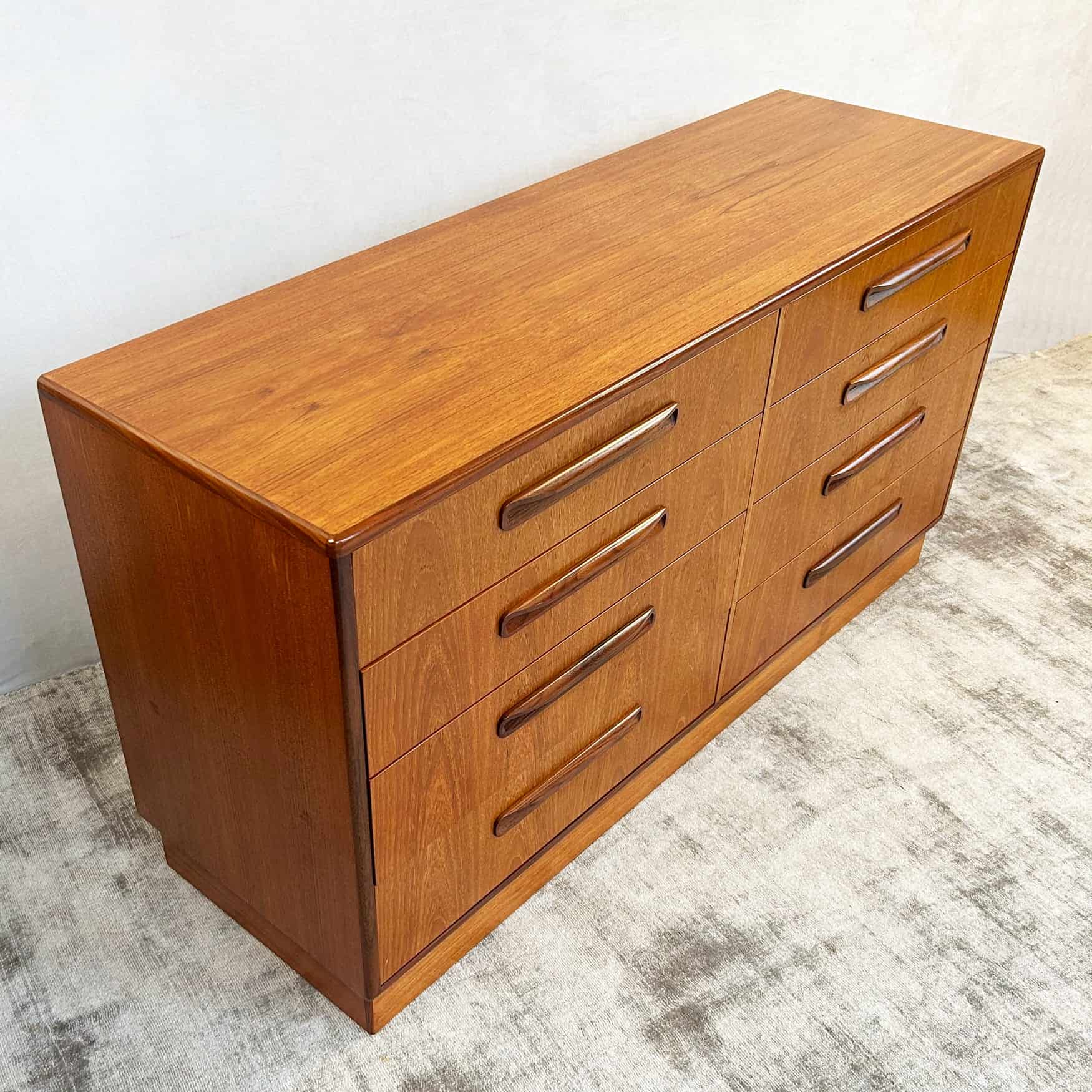 Mid Century G-Plan Fresco Double Bank of Drawers