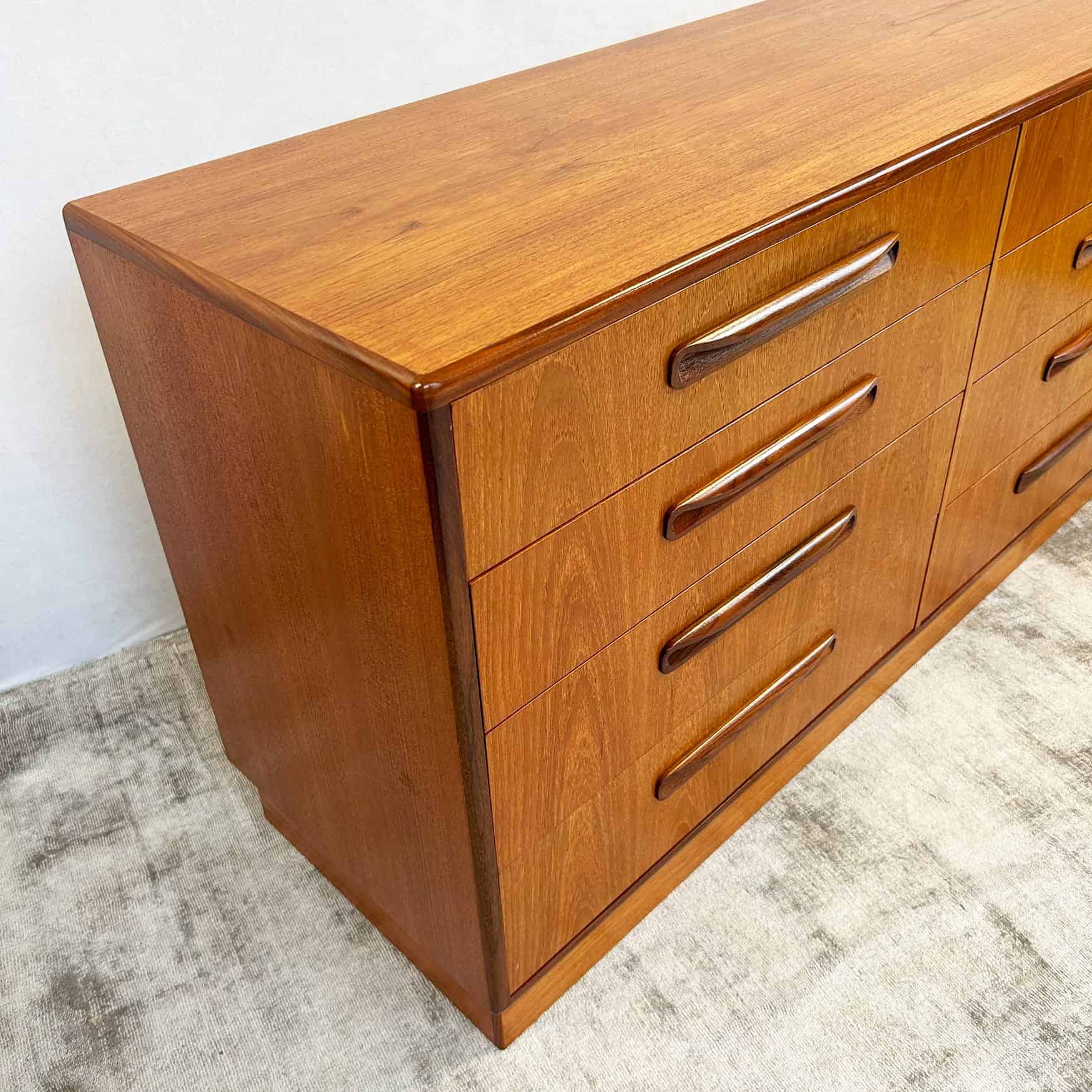 Mid Century G-Plan Fresco Double Bank of Drawers