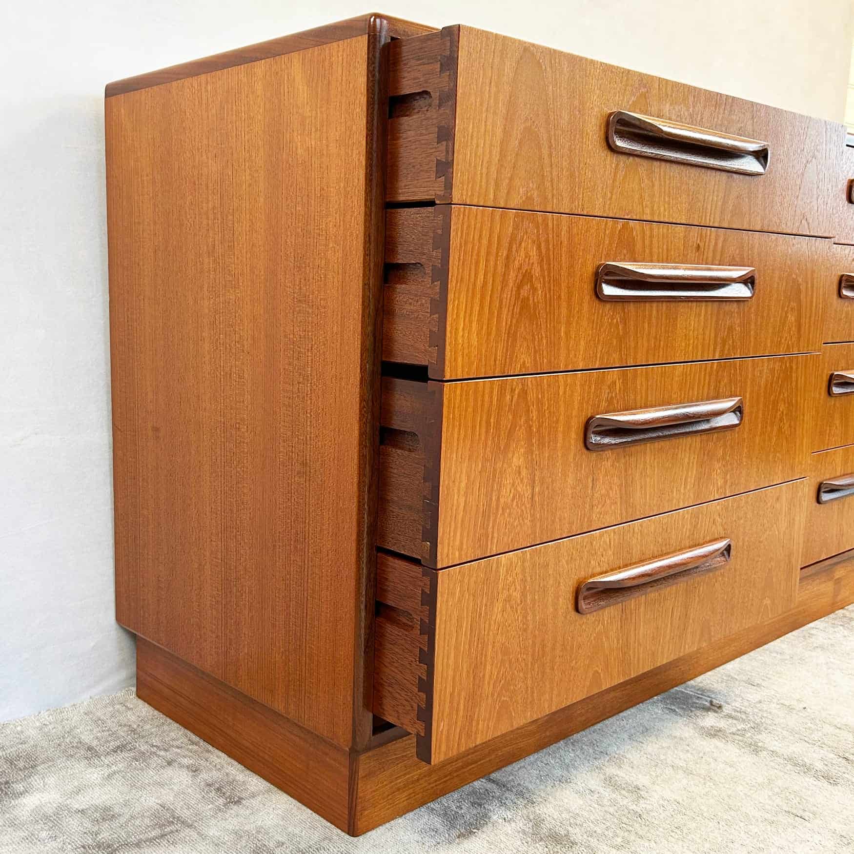 Mid Century G-Plan Fresco Double Bank of Drawers