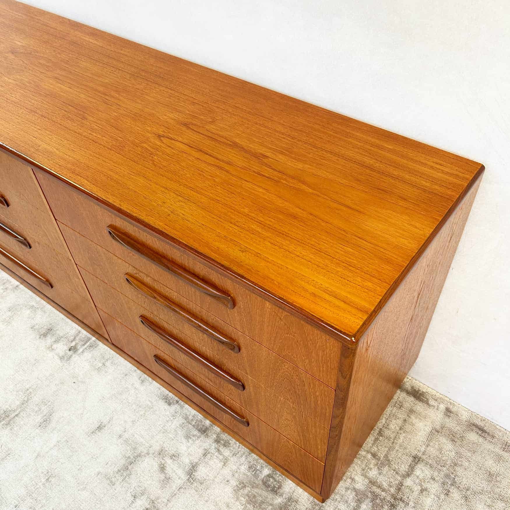 Mid Century G-Plan Fresco Double Bank of Drawers