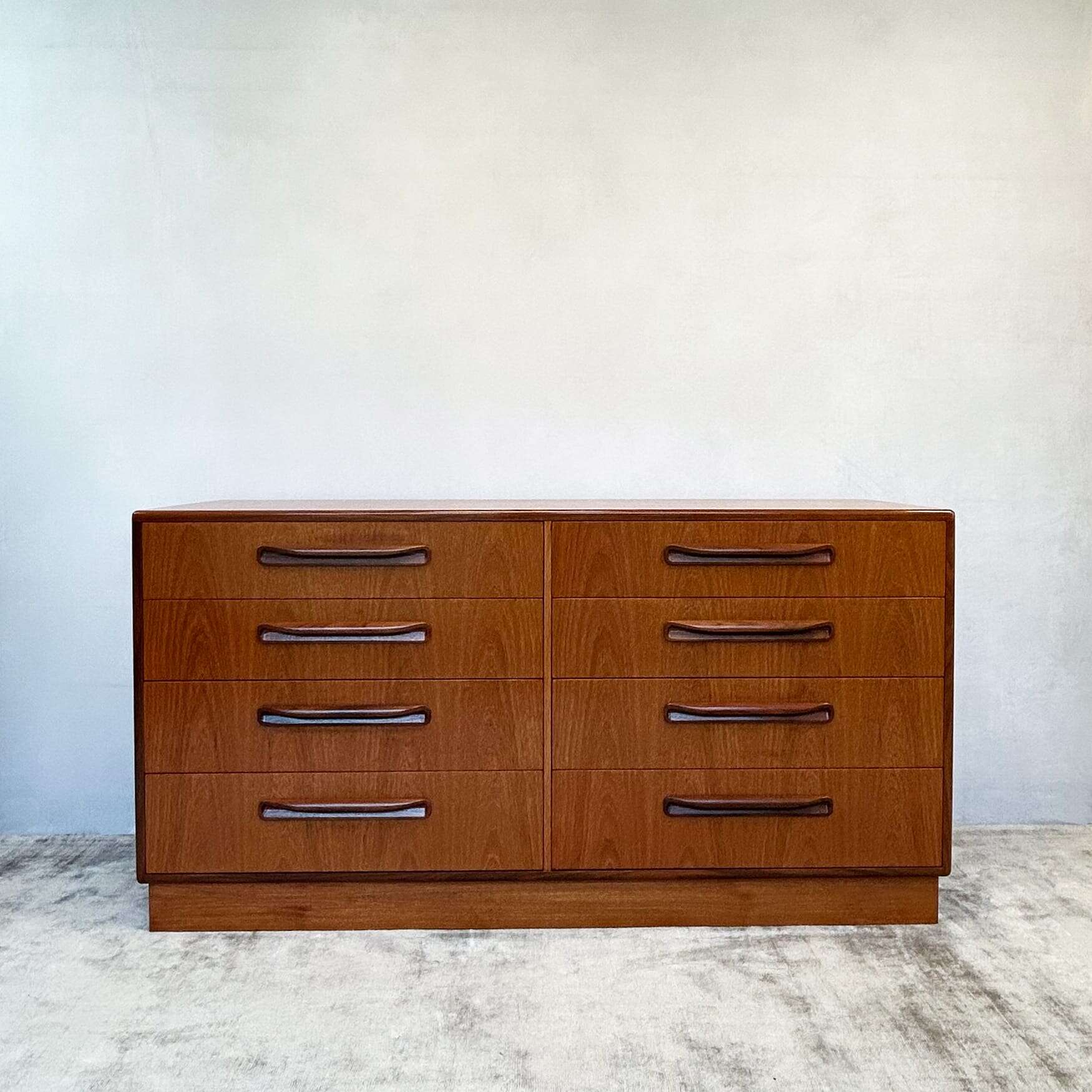 Mid Century G-Plan Fresco Double Bank of Drawers
