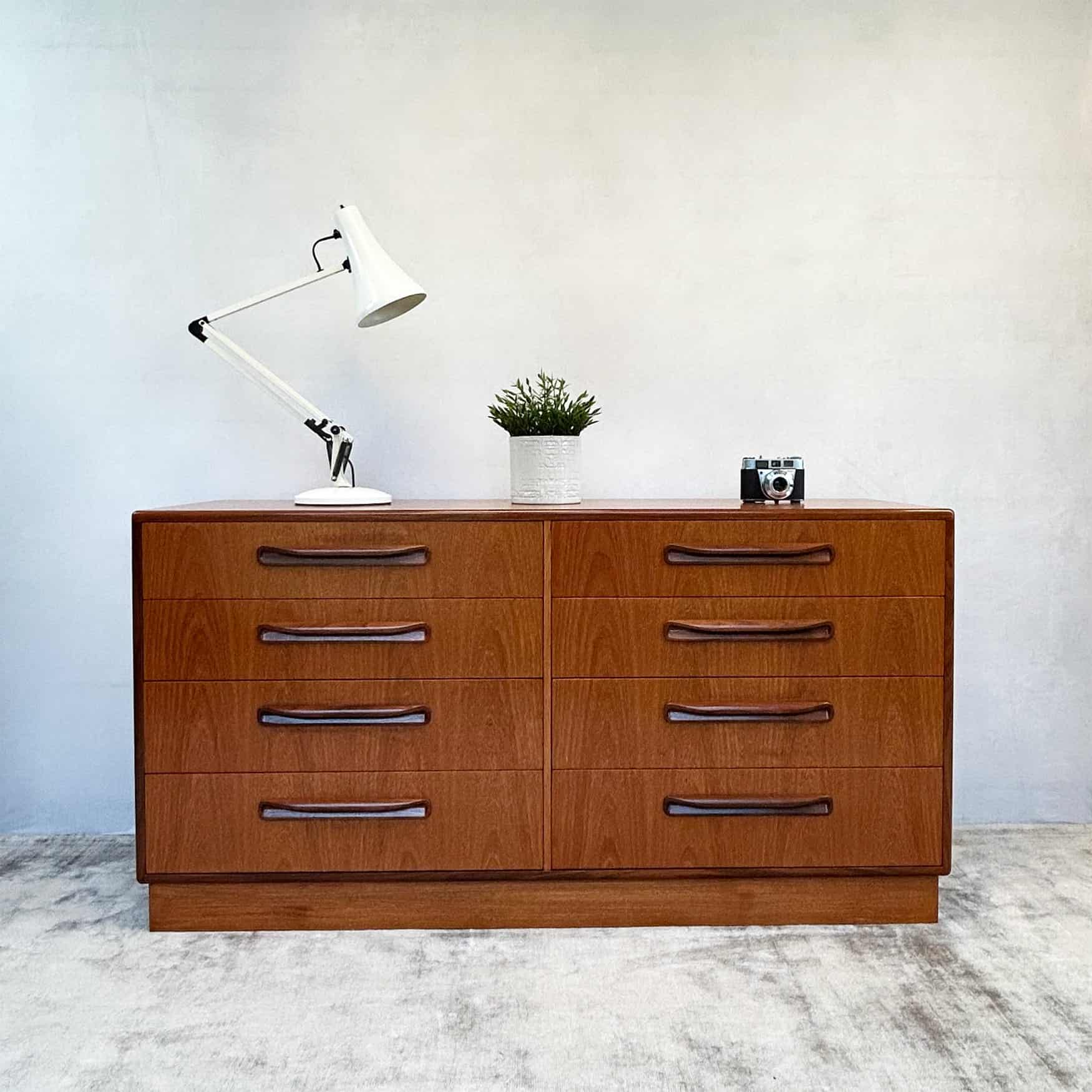Mid Century G-Plan Fresco Double Bank of Drawers