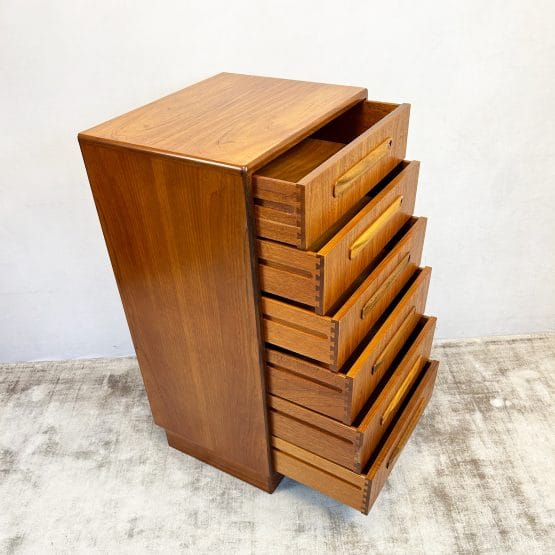Mid Century G Plan Fresco Tallboy Chest of Drawers