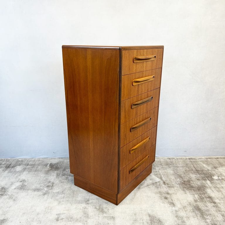 Mid Century G Plan Fresco Tallboy Chest of Drawers