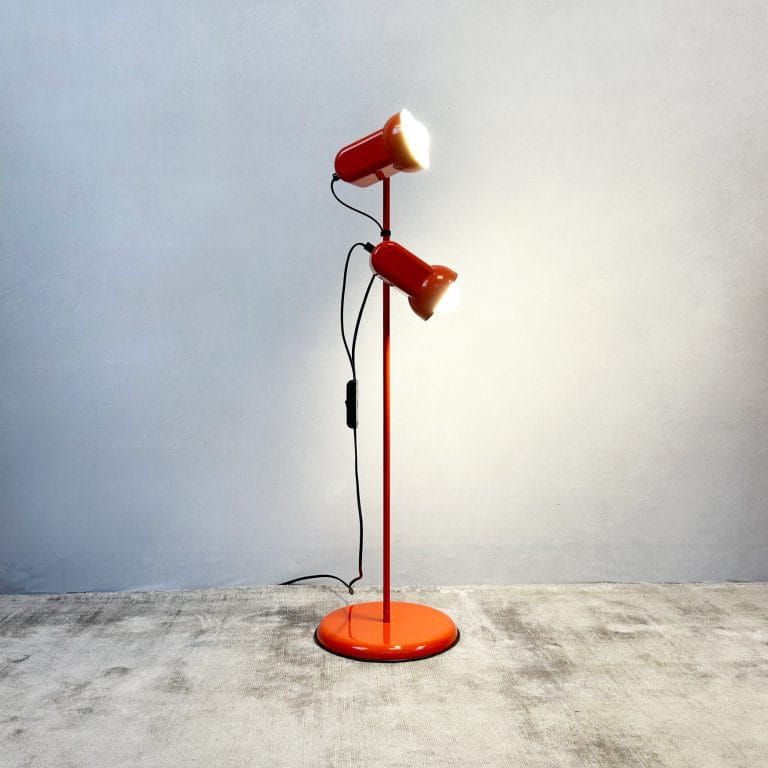 Mid Century Red Space Age Floor Lamp