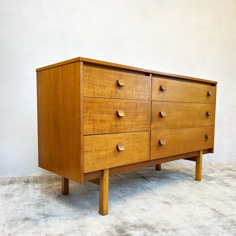 Mid Century Oak Sideboard / Bank of Drawers