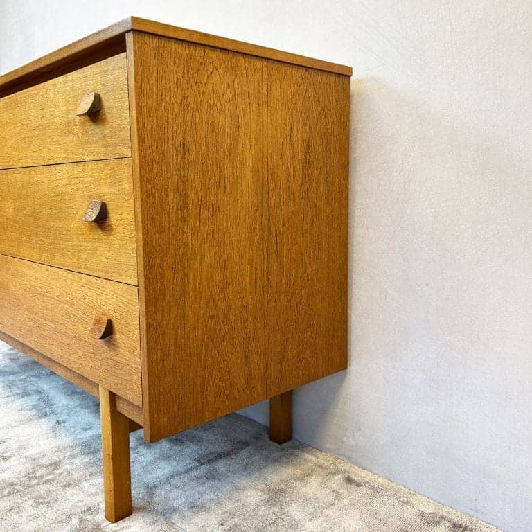 Mid Century Oak Sideboard / Bank of Drawers