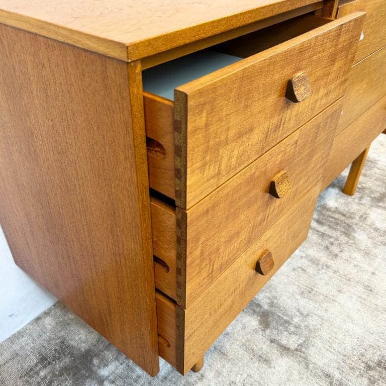 Mid Century Oak Sideboard / Bank of Drawers