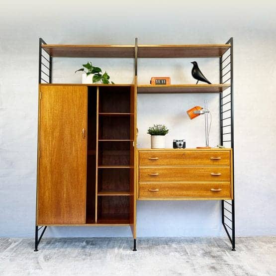 Ladderax Modular Bedroom / Wardrobe Unit by Staples - 2 Bays