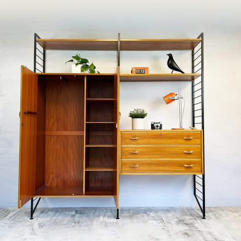Ladderax Modular Bedroom / Wardrobe Unit by Staples - 2 Bays