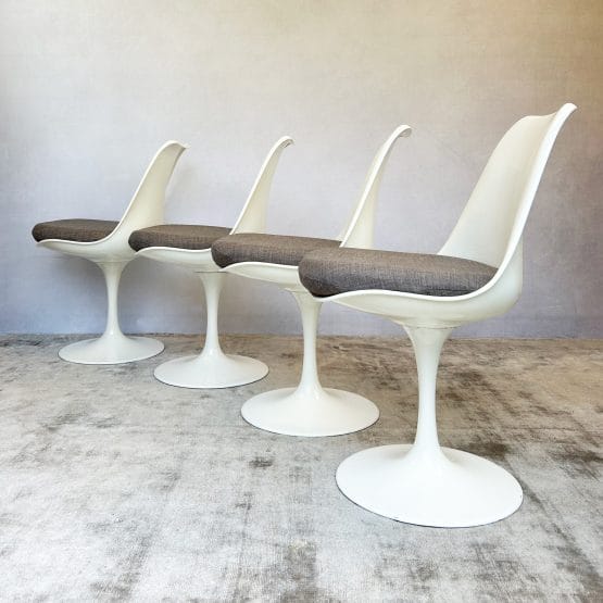 Four Mid Century Rudi Bonzanini Tulip Chairs