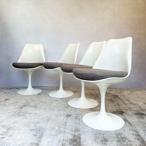 Four Mid Century Rudi Bonzanini Tulip Chairs