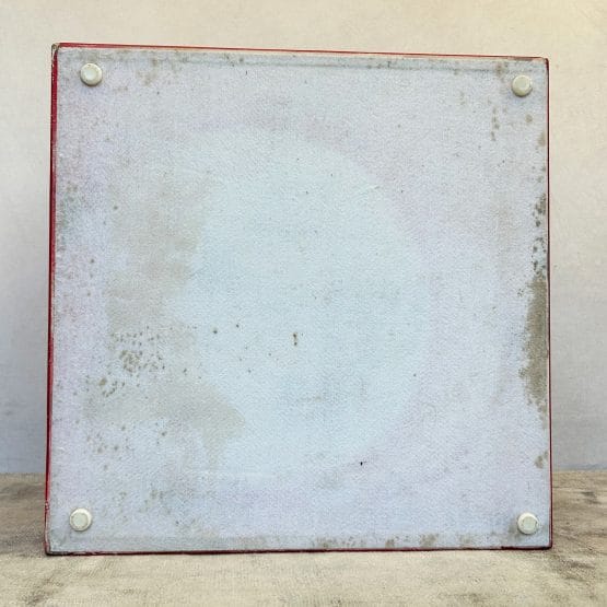 Vintage Red Acrylic Abstract Side Table