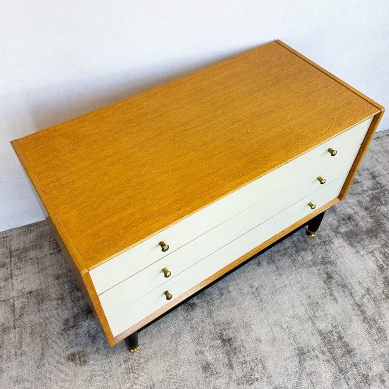 Mid Century E-Gomme G-Plan Oak Chest of 3 Drawers