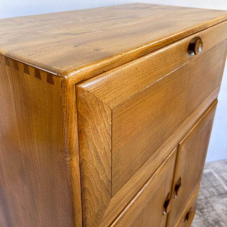 Mid Century Ercol Windsor Elm Drinks Cabinet