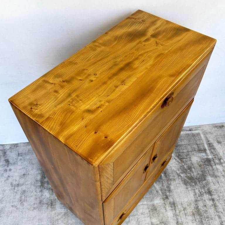 Mid Century Ercol Windsor Elm Drinks Cabinet