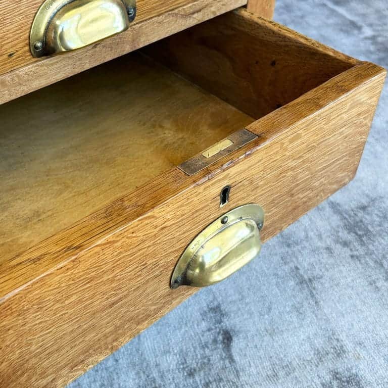 Vintage Edwardian George VI Oak Drop Leaf Desk