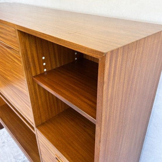 Mid Century Military Bookcase Bureau Drinks Cabinet by Mann Egerton