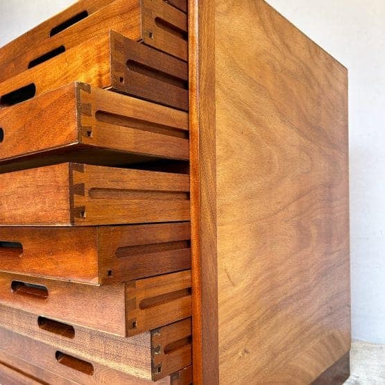 Mid Century Plan Chest / Architects Drawers