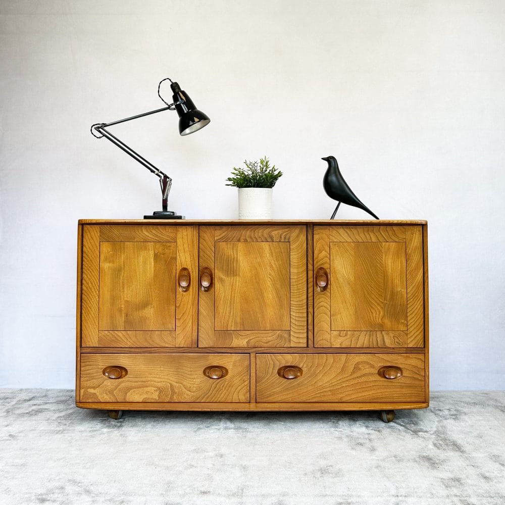 Mid Century Ercol Windsor Elm Sideboard
