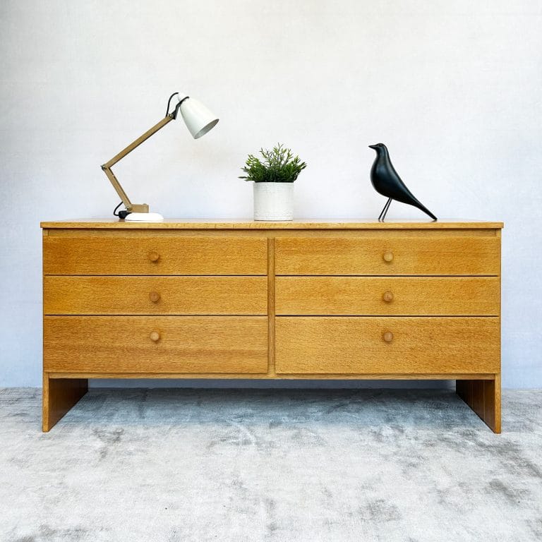 Mid Century Oak Double Bank of Draws by Meredew