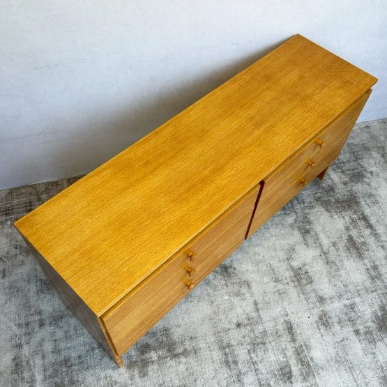 Mid Century Oak Double Bank of Draws by Meredew