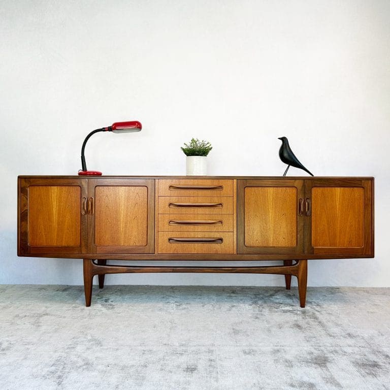 Mid Century Teak G-Plan Fresco Large Sideboard By Victor Wilkins