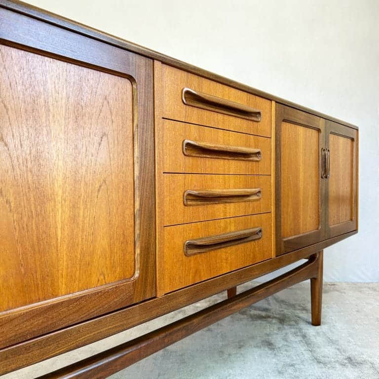 Mid Century Teak G-Plan Fresco Large Sideboard By Victor Wilkins