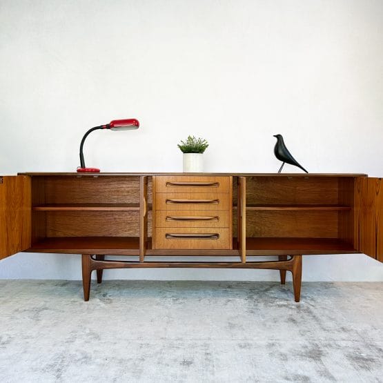Mid Century Teak G-Plan Fresco Large Sideboard By Victor Wilkins