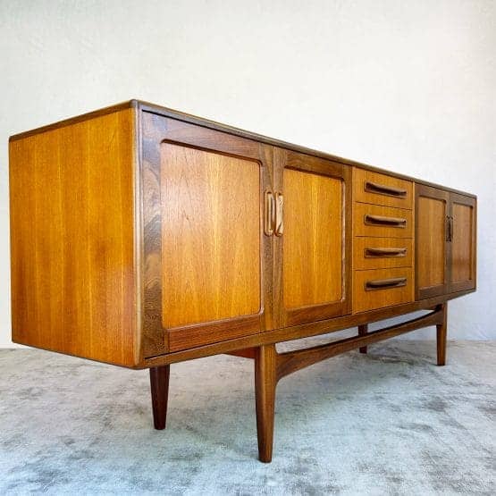 Mid Century Teak G-Plan Fresco Large Sideboard By Victor Wilkins