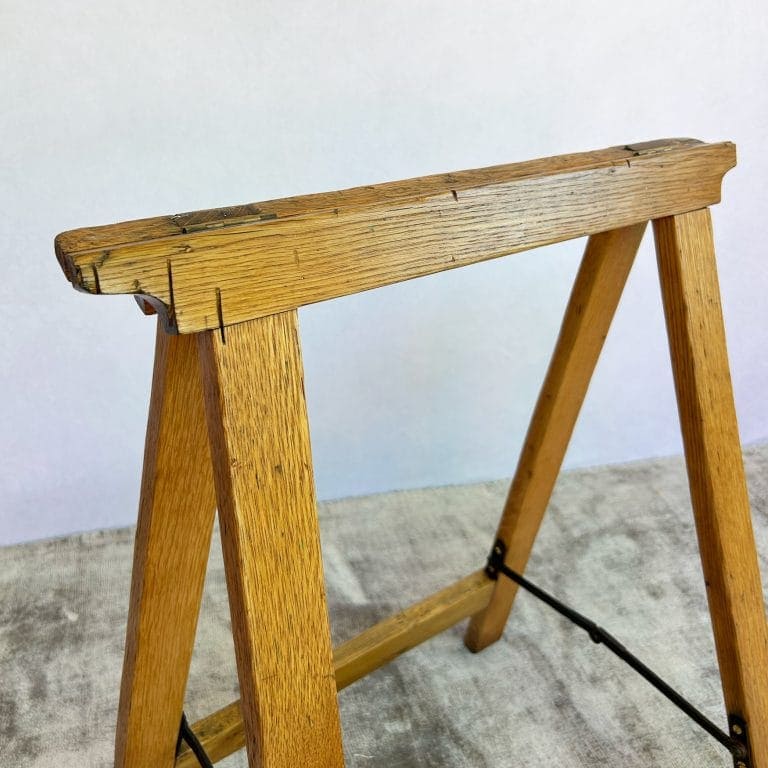 Vintage Oak Folding Trestle Stands