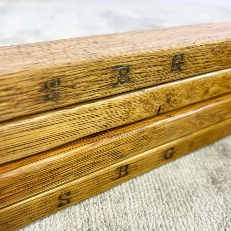 Vintage Oak Folding Trestle Stands